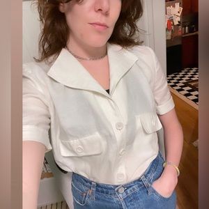 Vintage Linen Valentino Shirt size M